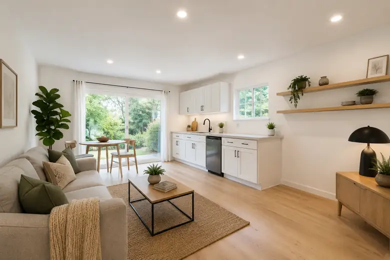 Garage converted to an ADU — after