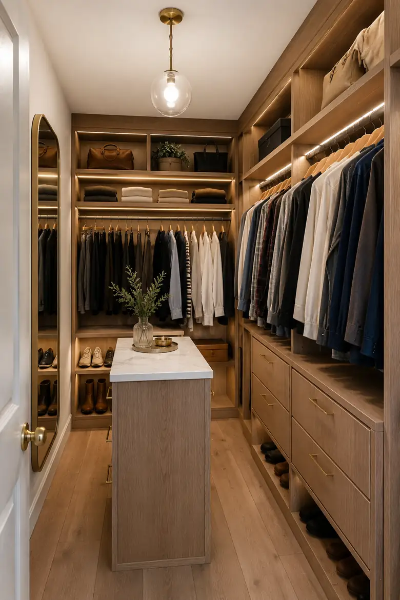 Walk-in closet build-out — after
