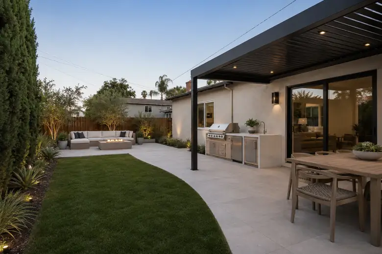 Backyard & patio renovation — after