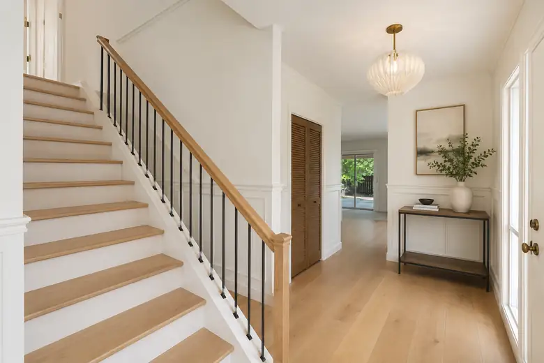 Foyer & staircase remodel — after