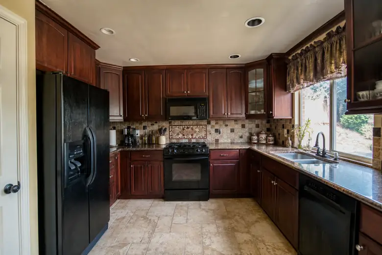 Modern farmhouse kitchen — before