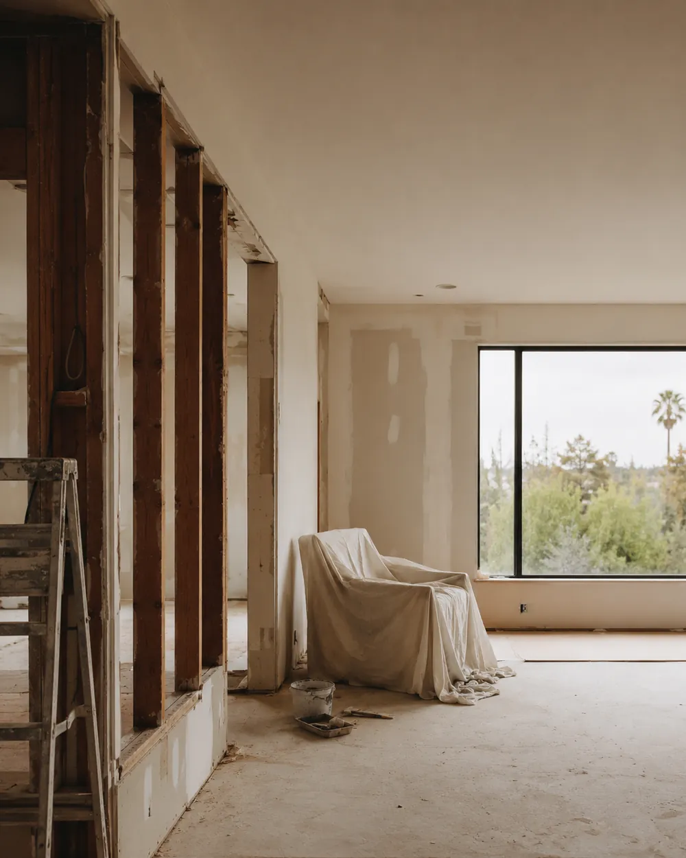 A Los Angeles home mid-renovation